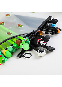 Bộ bút vô diện 10 chiếc đen ngộ nghĩnh đáng yêu tặng kèm túi zip