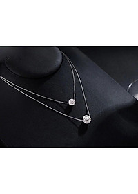 Dây chuyền bạc Ý 925 Huệ Ngân - Bồ công anh 2 tâng xinh xắn PP1205