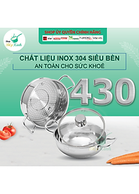 Nồi lẩu xửng hấp inox cao cấp Fivestar 3 đáy từ nắp kính ( tặng 2 vá canh ) - hàng chính hãng
