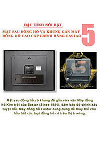 Đồng hồ Treo Tường EASTAR Kim Điện Tử KIM TRÔI Cao Câp DẠ QUANG - LỊCH Vạn Niên và NHIỆT KẾ Điện Tử