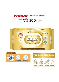Thùng Khăn Ướt Em Bé NUNA Gold Không Mùi 100 Miếng/Bao, 24 Bao/Thùng
