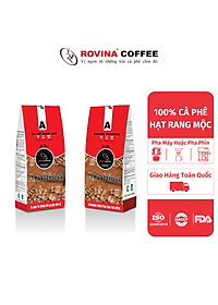 Cà Phê Arabica Cầu Đất - Pha Máy - Gói 250gr Nguyên Hạt Hương Vị Đậm Đà Cân Bằng Hoàn Hảo Rovina Coffee