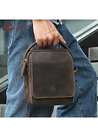 Túi đeo chéo nam DA BÒ THẬT phong cách mới  - BEE GEE TDCN9197