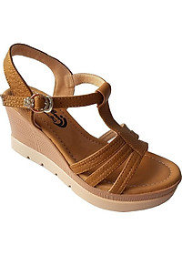 Giày Sandal Nữ Đế Xuồng BIGGBEN Da Bò Thật SDX17