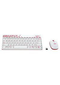 Bộ Bàn Phím Và Chuột Không Dây Logitech MK240 Trắng - Hàng Chính Hãng