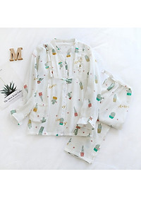 Bộ Đồ Bầu Và Cho Con Bú, Pijama Sau Sinh Azuno AZ2309 Chất Đũi Mềm Mại, Có Khe Mở Ngực Hàng Cao Cấp Cho Mẹ