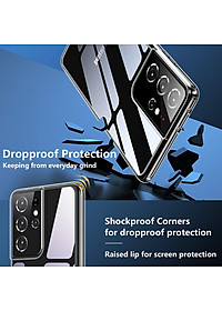 Ốp lưng chống sốc trong suốt siêu mỏng cho Samsung Galaxy S21 Ultra hiệu Likgus Crashproof giúp chống chịu mọi va đập - hàng nhập khẩu