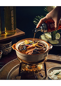 Cặp 2 Bình rót một chạm CAO CẤP One Touch Open đựng nước mắm, dầu ăn - thuỷ tinh siêu nhẹ Borosilicat