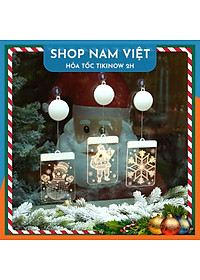 Dây Treo Đèn LED 3D Hình Cây Thông, Chuông Trang Trí Giáng Sinh, Noel - Chính Hãng NAVIVU