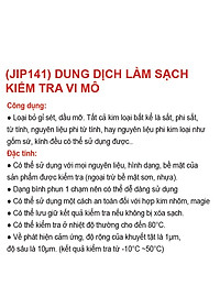 Dung dịch làm sạch bề mặt trước kiểm tra JIP141