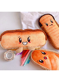 Túi Đựng Bút Hình Bánh Mì Nhồi Bông Sáng Tạo Vui Nhộn Sức Chứa Lớn - Hàng Chính Hãng
