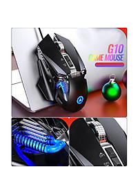 Chuột cơ gaming led RGB 7200DPI G10 mechanical Gaming mouse Esport cho máy tính laptop