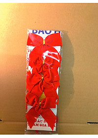 Nơ màu đỏ trang trí cây thông noel - Nơ đỏ bịch 10 cái