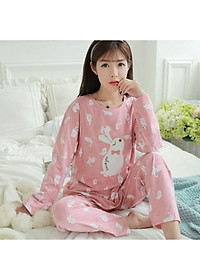 Bộ Đồ Bầu Và Sau Sinh Azuno AZ1014 Mặc Nhà Dài Tay Thu Đông Có thiết Kế Khe Mở Cho Con Bú Tiện Lợi