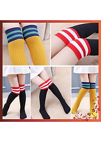 Tất đùi cho bé gái từ 2 đến 8 tuổi phong cách Hàn Quốc - Vớ cao ngang đầu gối, chất liệu mềm co giãn TT003