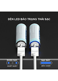 Vỉ 4 Pin sạc AA AAA chuẩn 1.5V Beston Dung lượng cao đến 2200mWh sạc trực tiếp qua cổng USB type-C dùng cho micro, đồ chơi, đồng hồ, máy ảnh - hàng nhập khẩu