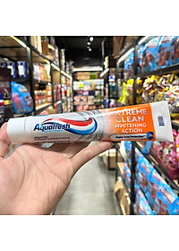 Kem Đánh Răng Aquafresh Extreme Clean Whitening Action - Phục Hồi Độ Trắng Bóng Tự Nhiên