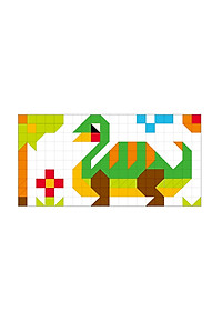 Đồ Chơi Bộ Tranh Xếp Nút TOONYKIDS - Đồ Chơi Thông Minh Cho Bé - JURASSIC PUZZLE TN011 [Tặng Kèm Sticker]