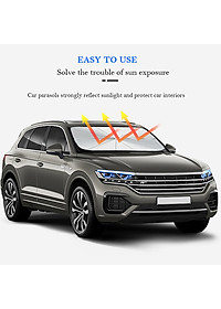 Ô che nắng, chắn tia UV kính lái ô tô đa năng - Chất liệu: (vải dù) keo bạc titan - Kích thước: 80x145cm