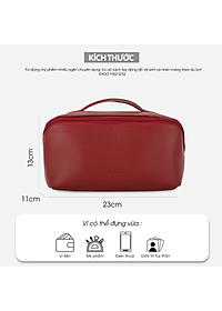Túi đựng mỹ phẩm nhiều ngăn chuyên dụng, túi nữ xách tay đựng đồ vệ sinh cá nhân mang theo du lịch IDIGO FB2-1232