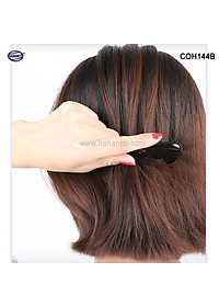 Lược sừng đen 5 răng mát xa (Size: S - 9cm) COH144B - Massage đầu giúp lưu thông khí huyết - Chăm sóc tóc