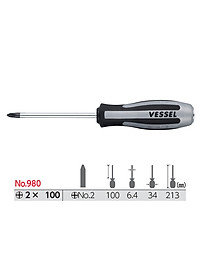 Tô vít đóng Megadora No.980 không cần xoay cán Vessel sản xuất tại Nhật Bản