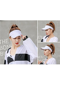 Mũ lưỡi trai nửa đầu không nóc có khóa sau - thoáng mát dành cho chị em chơi thể thao