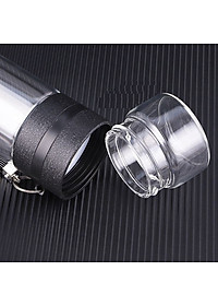 Bình thủy tinh giữ nhiệt 3 lớp Nhà của Mẹ có ngăn lọc trà và quai xách quai cấp, dung tích 500ml, kích thước 24 x 6,5 cm,  - màu sắc giao ngẫu nhiên