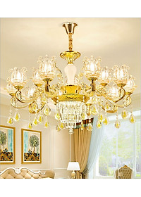 Đèn chùm ROSIT phong cách Châu Âu trang trí nội thất hiện đại, sang trọng loại 15 tay - kèm bóng LED chuyên dụng.