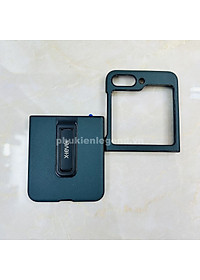 Ốp cho Samsung Galaxy Z Flip 5 lưng da chính hãng X-Level Utmost Plain có chân chống - Hàng nhập khẩu