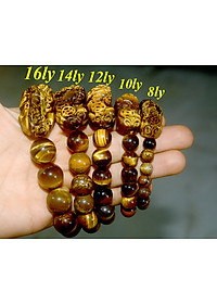 Vòng tay chuỗi đá mắt hổ tỳ hưu-nhiều cỡ ly