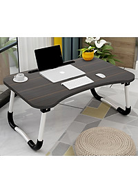 Bàn học nhựa chân thép gấp gọn thông minh có khe cắm ipad, điện thoại tặng dụng cụ lấy ráy tai có đèn