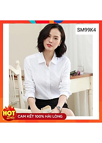 Áo Sơ Mi Công Sở Nữ Tay Dài Màu Trơn Sang Trọng Chất Liệu Cao Cấp, Không Nhăn, Không Xù, Không Phai Màu