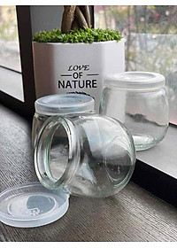 Hũ thủy tinh làm sữa chua 200ml dáng béo bụng , hũ thủy tinh đựng hương liệu, mật ong, làm sữa chua