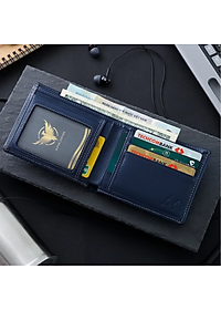 Bóp nam da bò - Ví da Nappa cao cấp tặng kèm hộp và túi sang trọng - Alpha 001