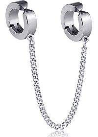 Bông Tai Cho Nam Nữ Loại Kẹp 2 Lỗ Ko Cần Bấm Lỗ Tai Chất Liệu Thép Titan Không Rỉ TT 2314 - 1 Cái
