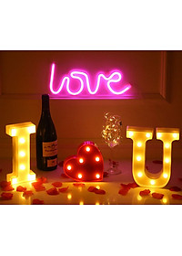 Đèn Led Chữ Cái Loại Lớn 22cm Trang Trí Tiệc Cưới, Sinh Nhật, Nhà Cửa KUNBE - Đủ 26 Chữ Cái A-Z, Các Số Từ 0-9 Và Biểu Tượng Trái Tim Đỏ, ...