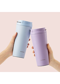 Bình giữ nhiệt LocknLock Bucket One-Touch LHC3345 có quai dung tích 550ml thép không gỉ - 3 màu