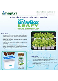 Bộ 1 chậu trồng rau ăn lá thủy canh tĩnh Growbox Leafy Kit 1 Hợp Trí Không bao gồm phân bón thủy canh