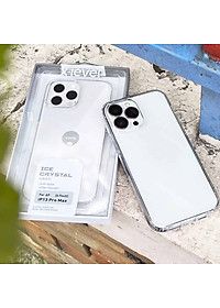 Ốp lưng giảm sốc chống va đập chống ố vàng cho iPhone 15 Pro Max / 15 Pro / 15 Plus / iP 15 hiệu X-level ICE Crystal trang bị đệm khí ẩn bốn góc, Mặt lưng PC chống ố vàng - Hàng nhập khẩu