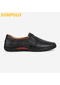 Giày Mọi Nam Da Bò Cao Cấp SUNPOLO CS5026 Mũi bo tròn thanh lịch (Đen, Nâu)