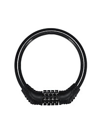 Khóa Xe Đạp Xe Máy 4 Số Chống Trộm Bọc Cáp (Đen)