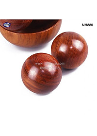 Combo 2 quả bi lăn tay gỗ hương để mộc (Đủ size) Mát xa giúp dẻo tay, chống mỏi toàn diện