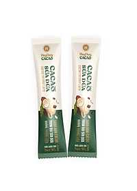 Bột Cacao Sữa Dừa Heyday - Hộp Giấy 12 Gói Tiện Lợi 20g - Bột cacao sữa dừa tự nhiên, thuần chay - Heyday Cacao