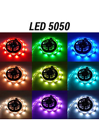 Combo 10M Dây Đèn LED Trang Trí RGB Kèm Nguồn và Remote