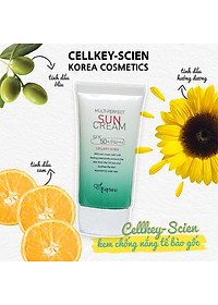 Combo Kem Nền Kem Chống Nắng Che Khuyết Điểm Kiềm Dầu Dưỡng Trắng Chống Nhăn Cho Da Nhạy Cảm Cellkey-Scien BB Sun Cream (80ml)