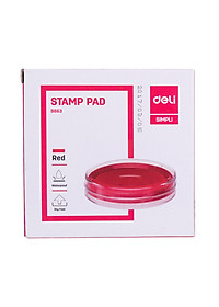 Khay Mực Dấu Deli, 84X84X25 Mm, Đỏ - E9863