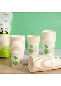 SET 50 Cốc Giấy Dùng Một Lần Chịu Nhiệt Không Rò Ri Chất Liệu An Toàn Đa Năng - Cốc Dùng 1 Lần Uống Nước Ly Giấy Uống Nước - HÀNG CHÍNH HÃNG MINIIN