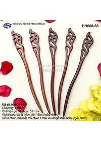 Trâm cài tóc bằng gỗ Cẩm Lai/Trắc (Đủ kiểu dáng) HH600 - phong cách cổ trang, điêu khắc sang chảnh HOT TREND cho nữ  - HAHANCO