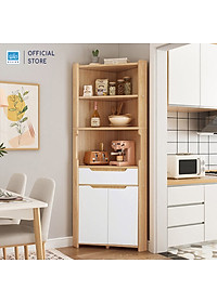 Tủ Gỗ Góc Tường Hình Tam Tam Giác Phù Hợp Đặt Tại Phòng Ăn, Phòng Bếp, Phòng Khách SIB DECOR KG31